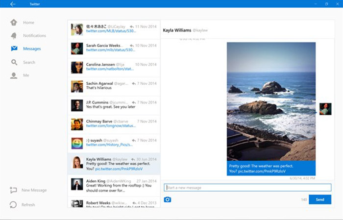 Twitter с качествено приложение за Windows 10