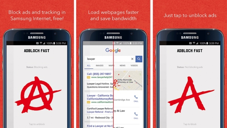 Браузърът в Samsung телефоните вече няма да зарежда реклами
