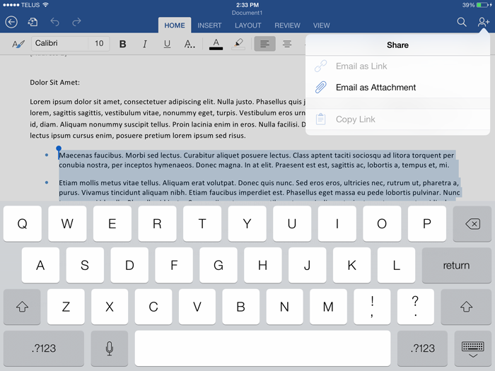 Word за iPad